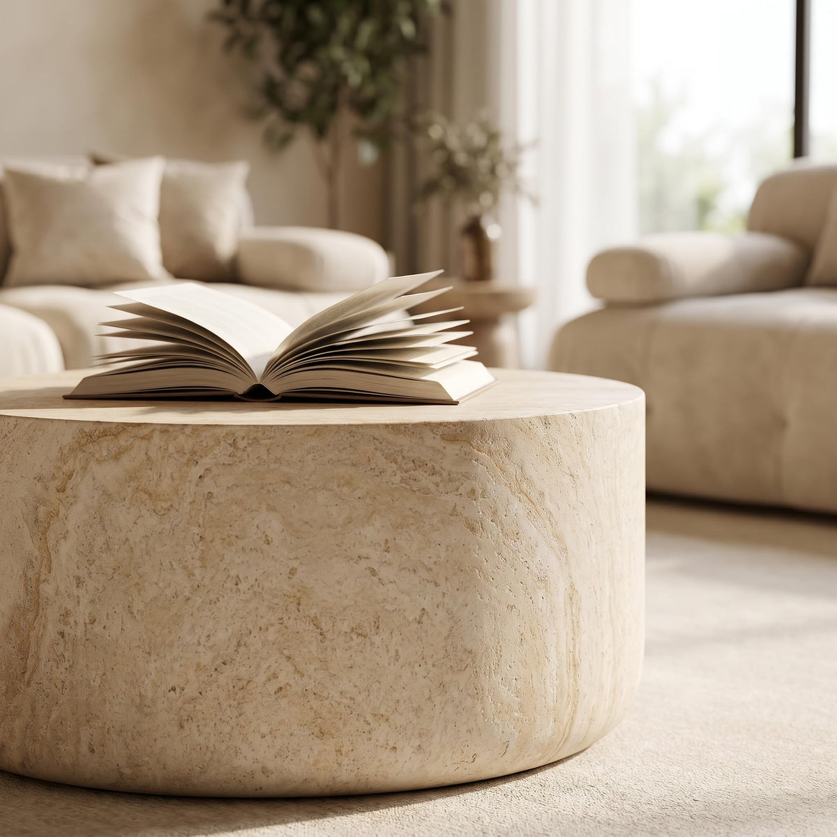 HNY 31.5" Round Magnesia Coffee Table