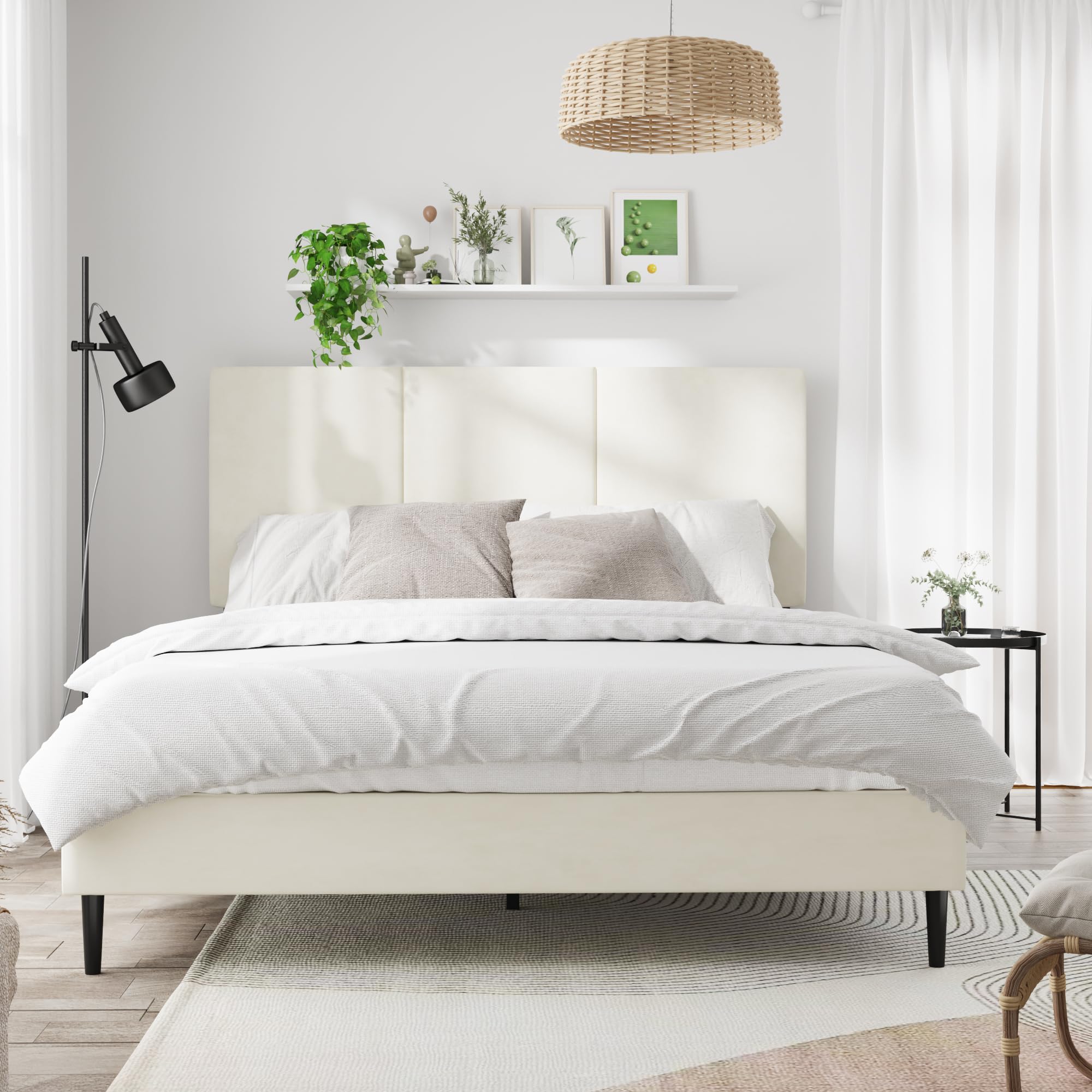 Queen Upholstered Bed Frame with Headboard
