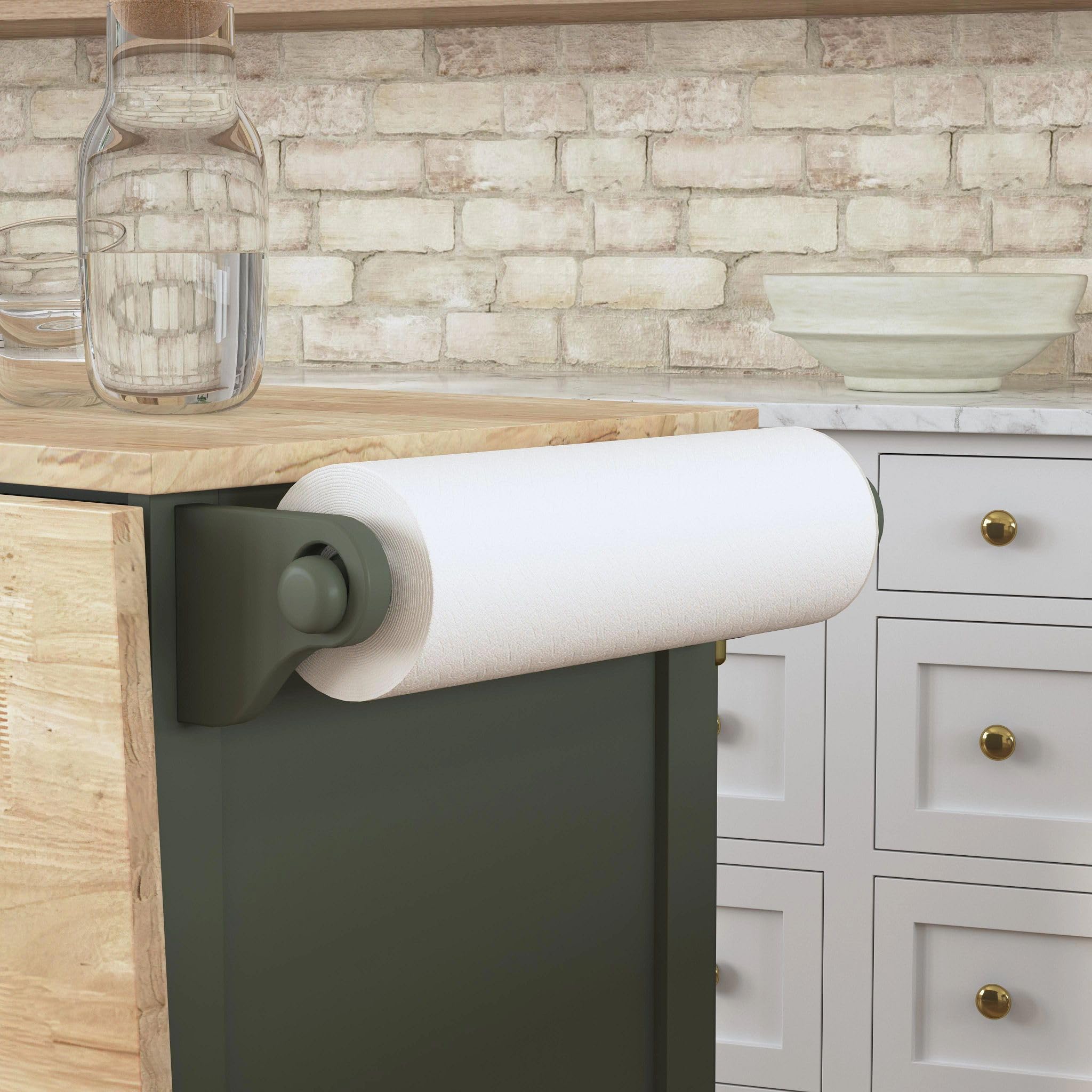 Mobile Kitchen Island Cart with Dropleaf Breakfast Bar