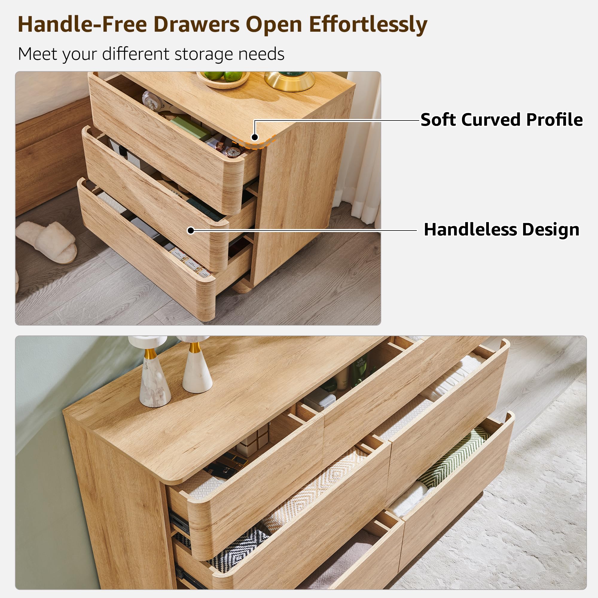 3-Piece Bedroom Set with Dresser & Nightstands