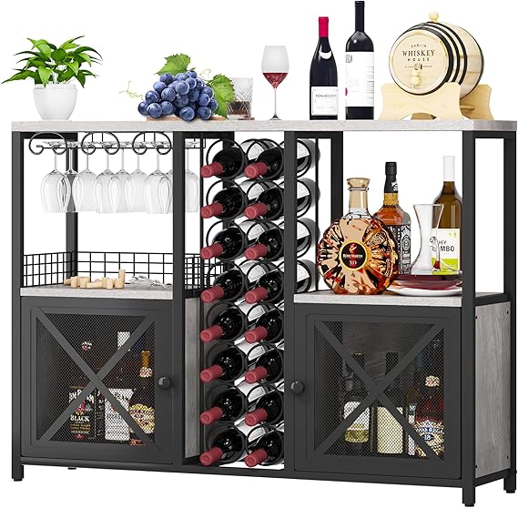 Wine Bar Cabinet with Storage