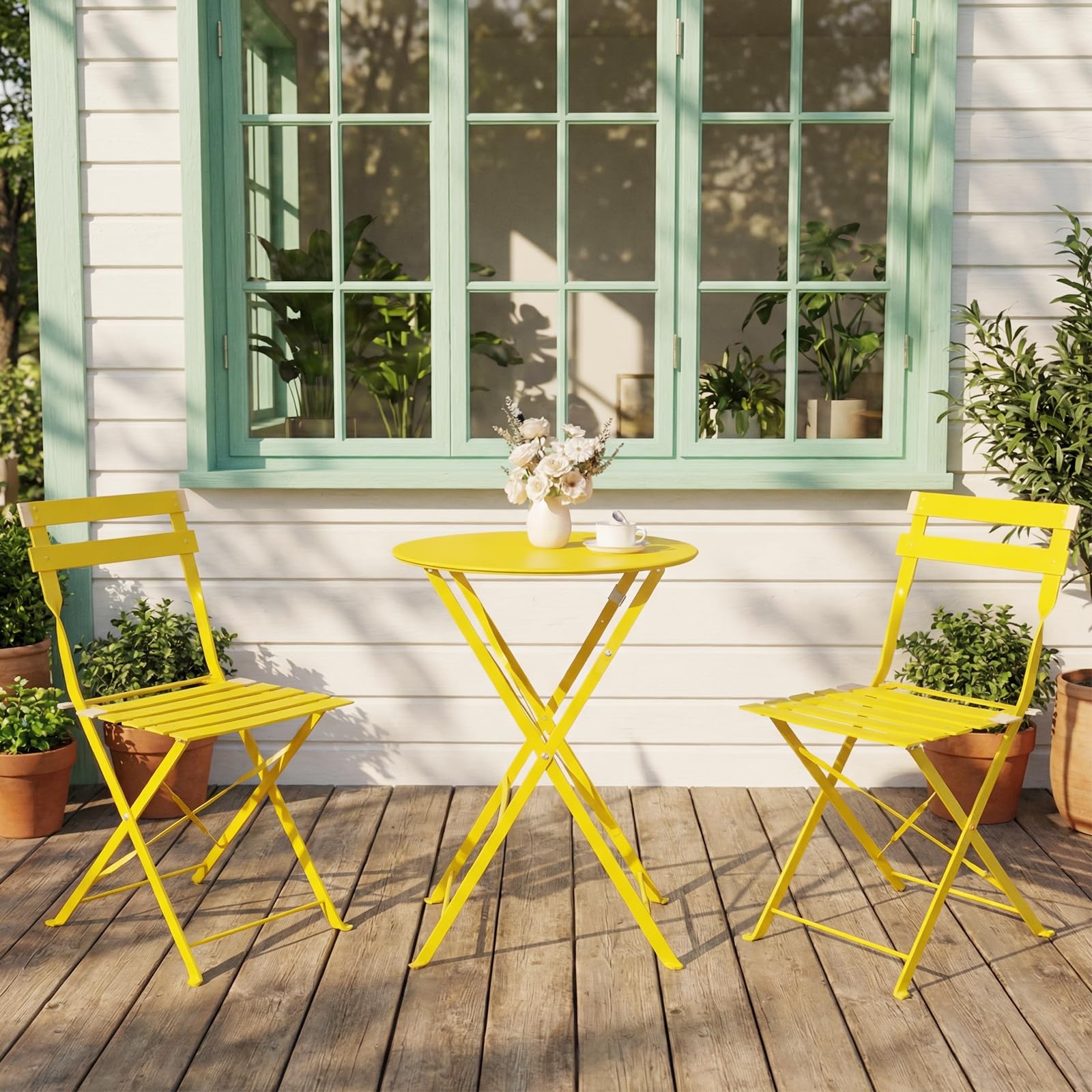 3-Piece Folding Patio Bistro Set