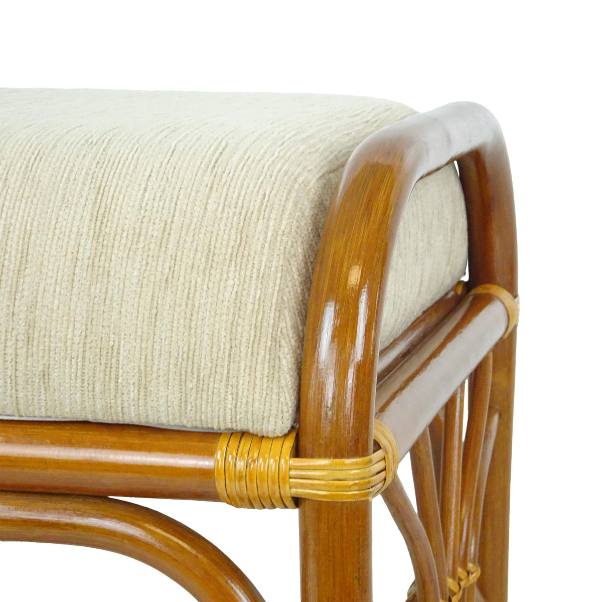 Rattan Ottoman with Cushion