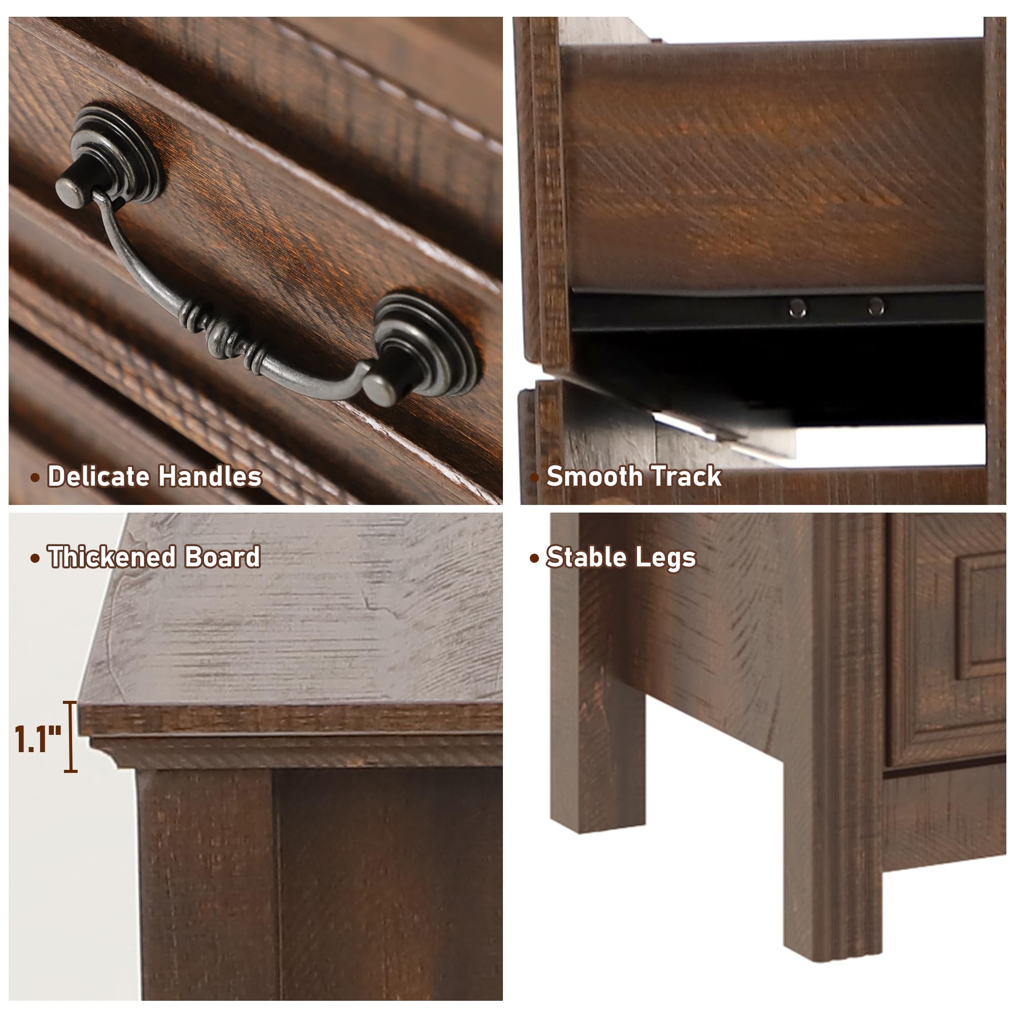 12-Drawer Farmhouse Dresser, 63"W