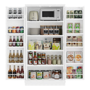Kitchen Pantry Cabinet with Doors & Adjustable Shelves