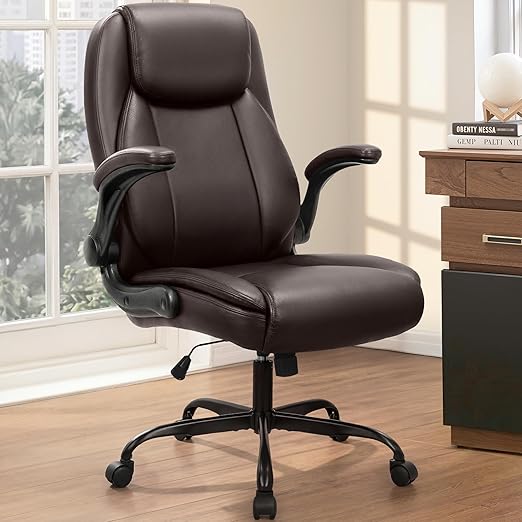 High Back Ergonomic Office Chair with Flip-Up Arms