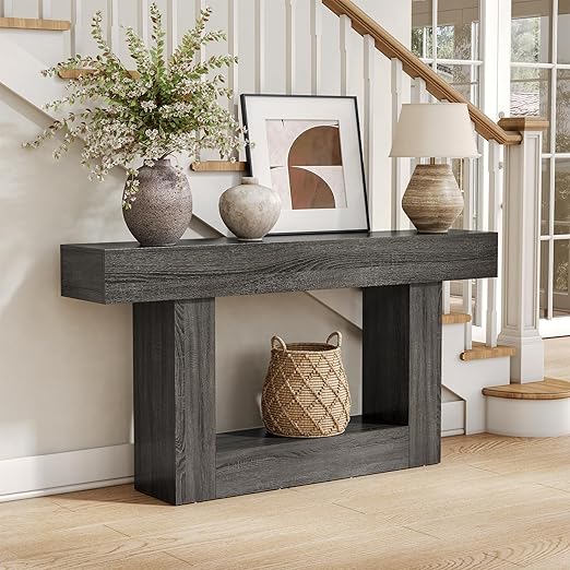 63-Inch 2-Tier Console Table