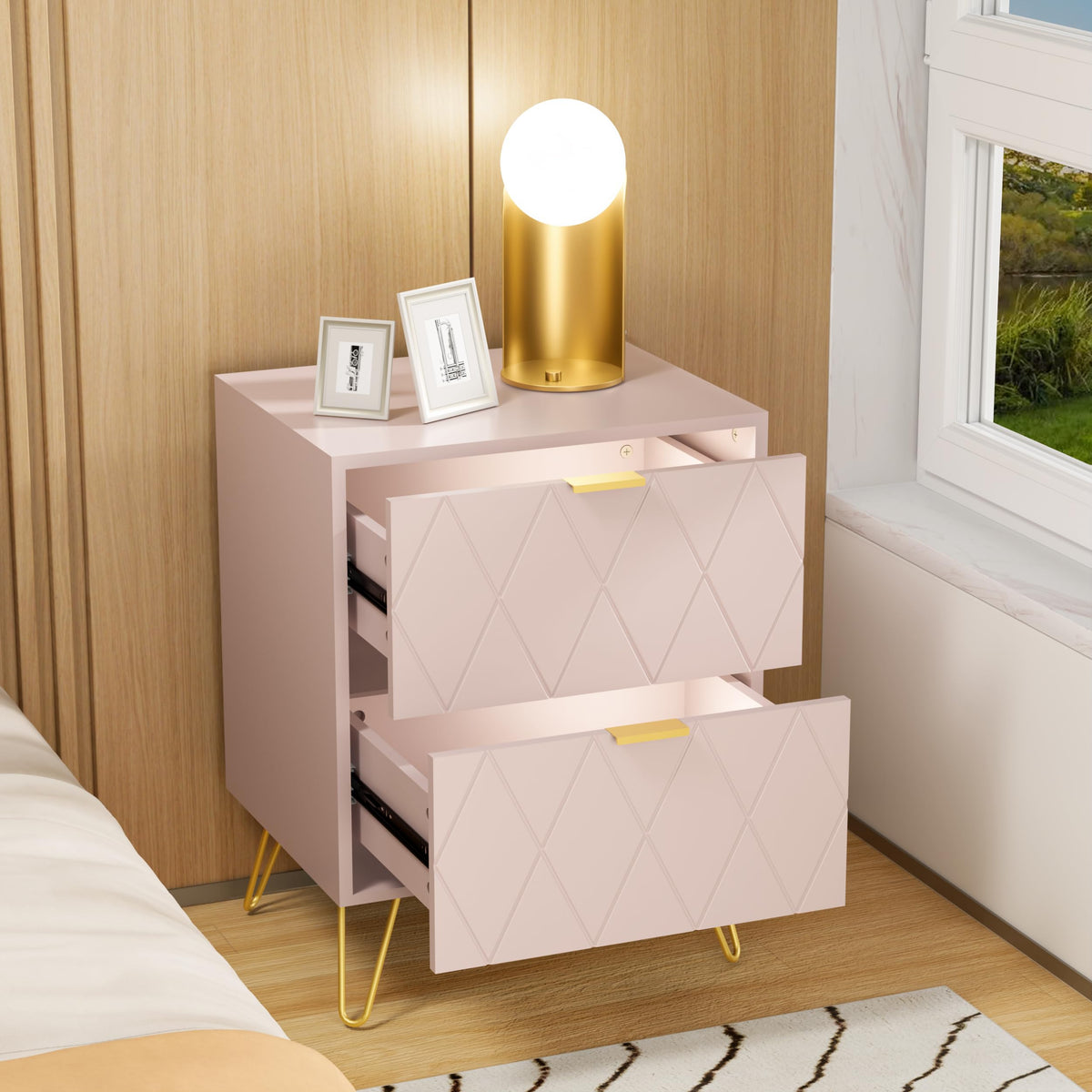 2-Drawer Nightstand Set of 2