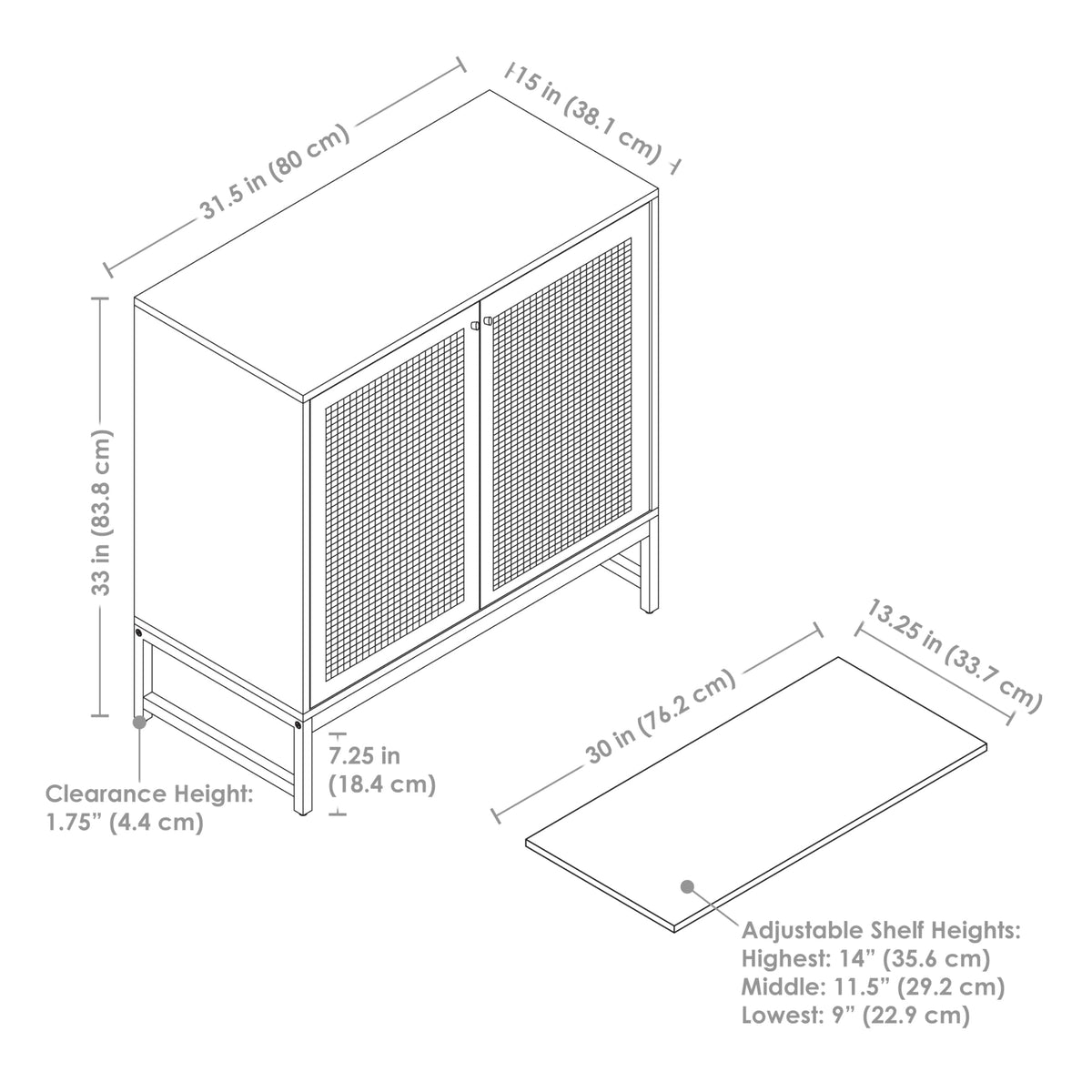 Rattan-Look Storage Cabinet