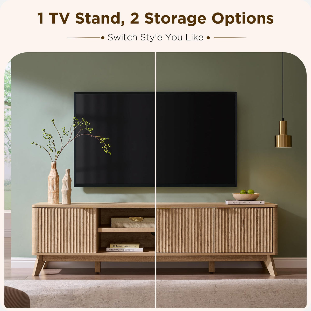 Fluted TV Stand