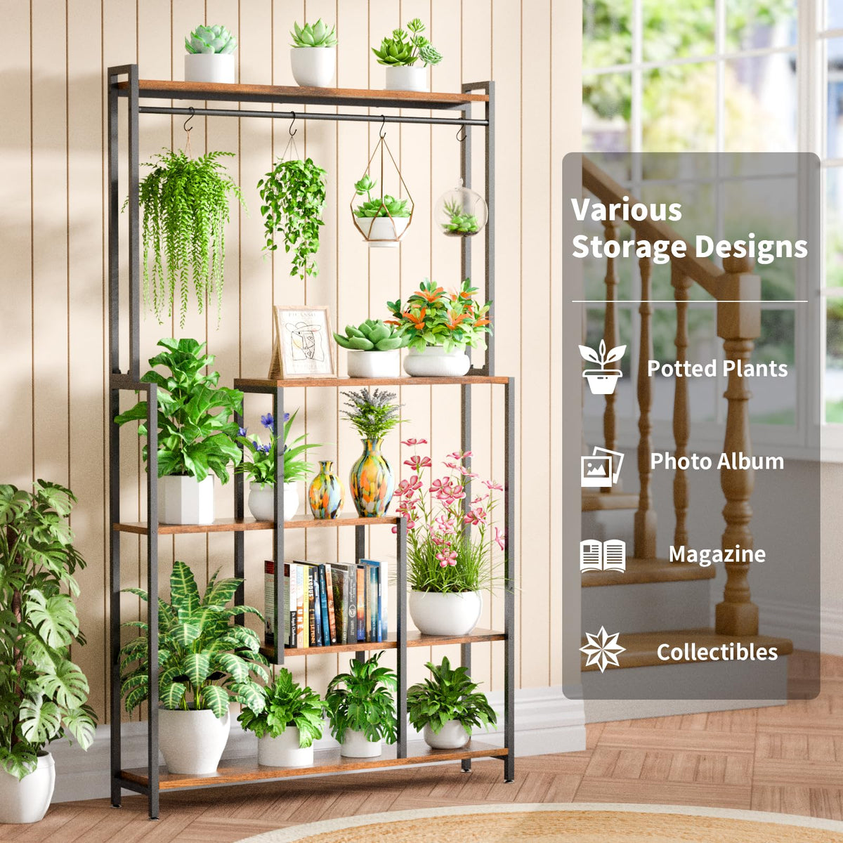 5-Tier Plant Stand with Grow Lights