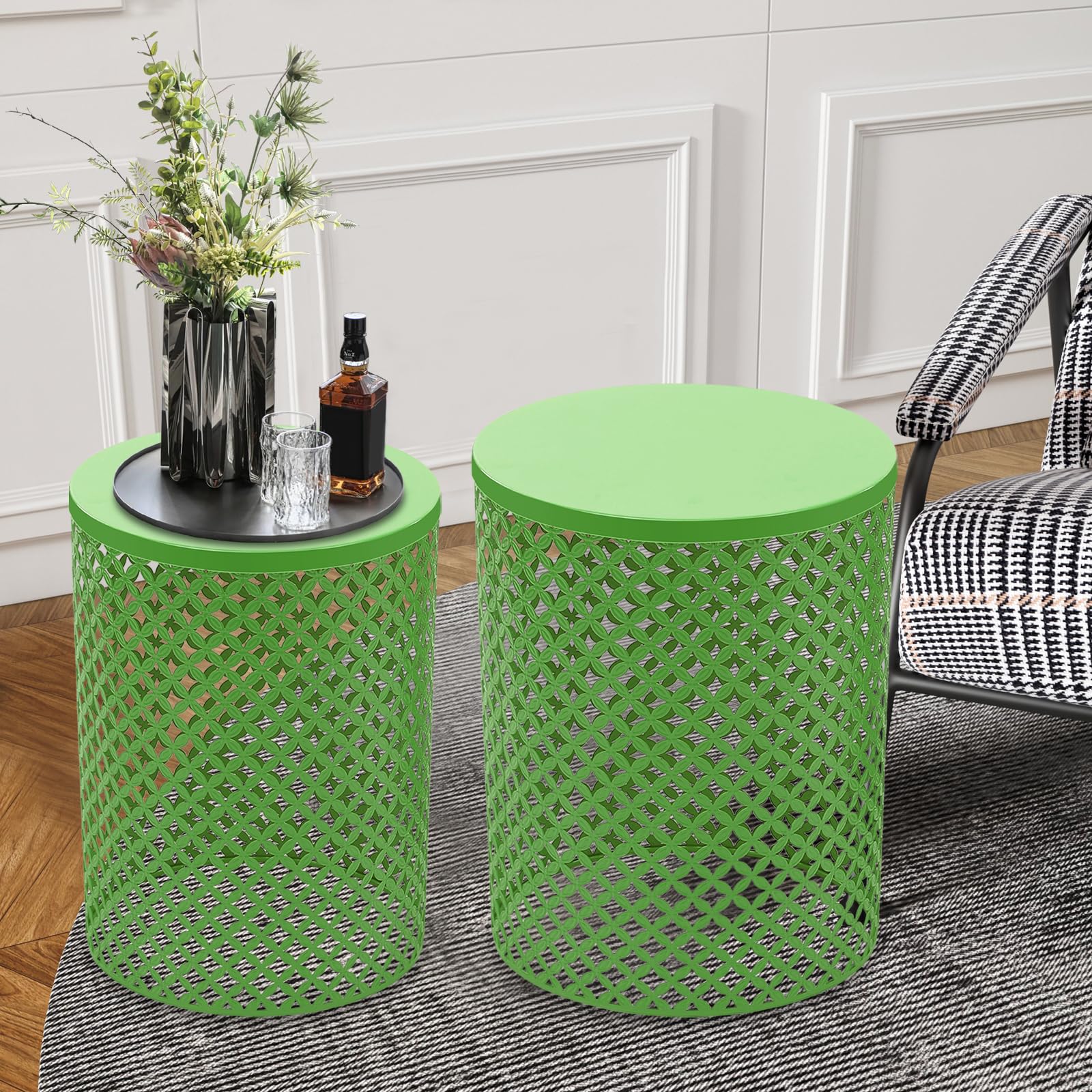 Metal Nesting Side Tables Set of 2
