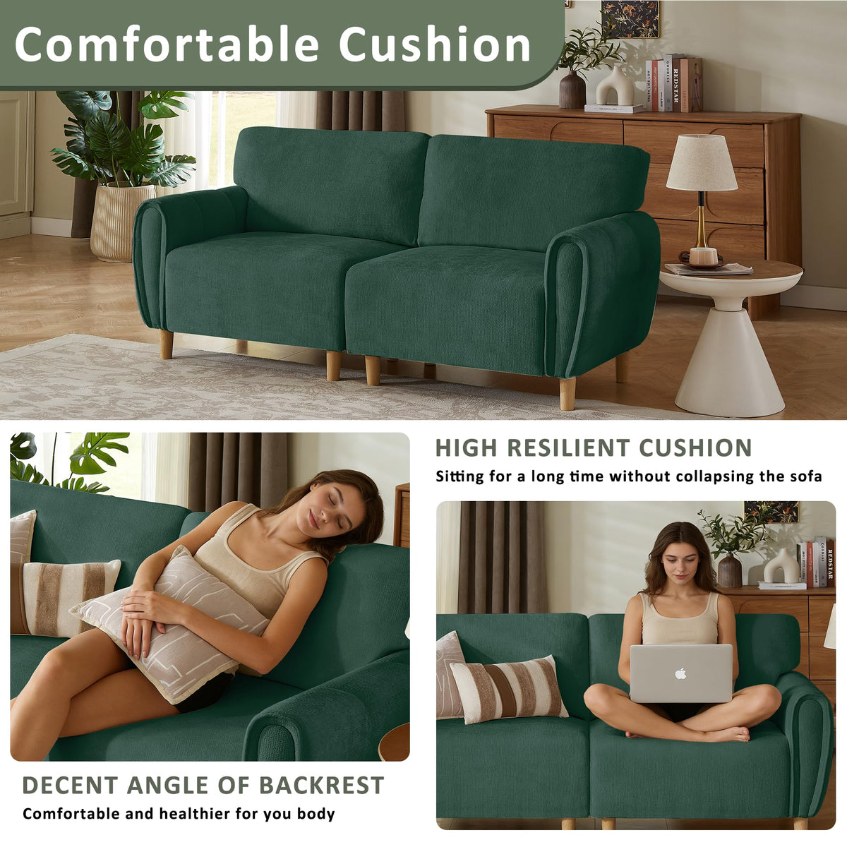 Chenille Loveseat Sofa