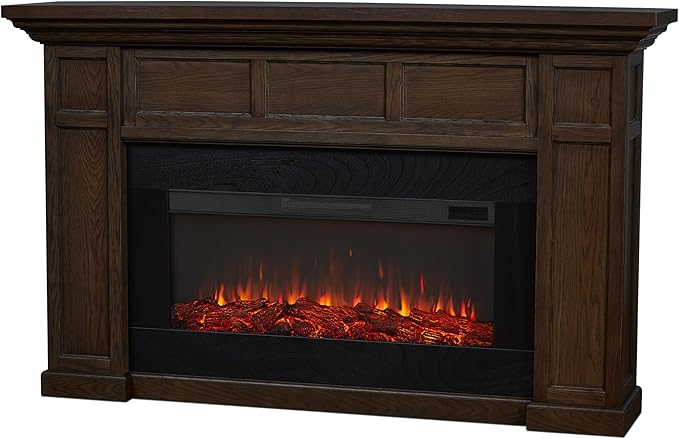 Alcott 75" Electric Fireplace with Mantel