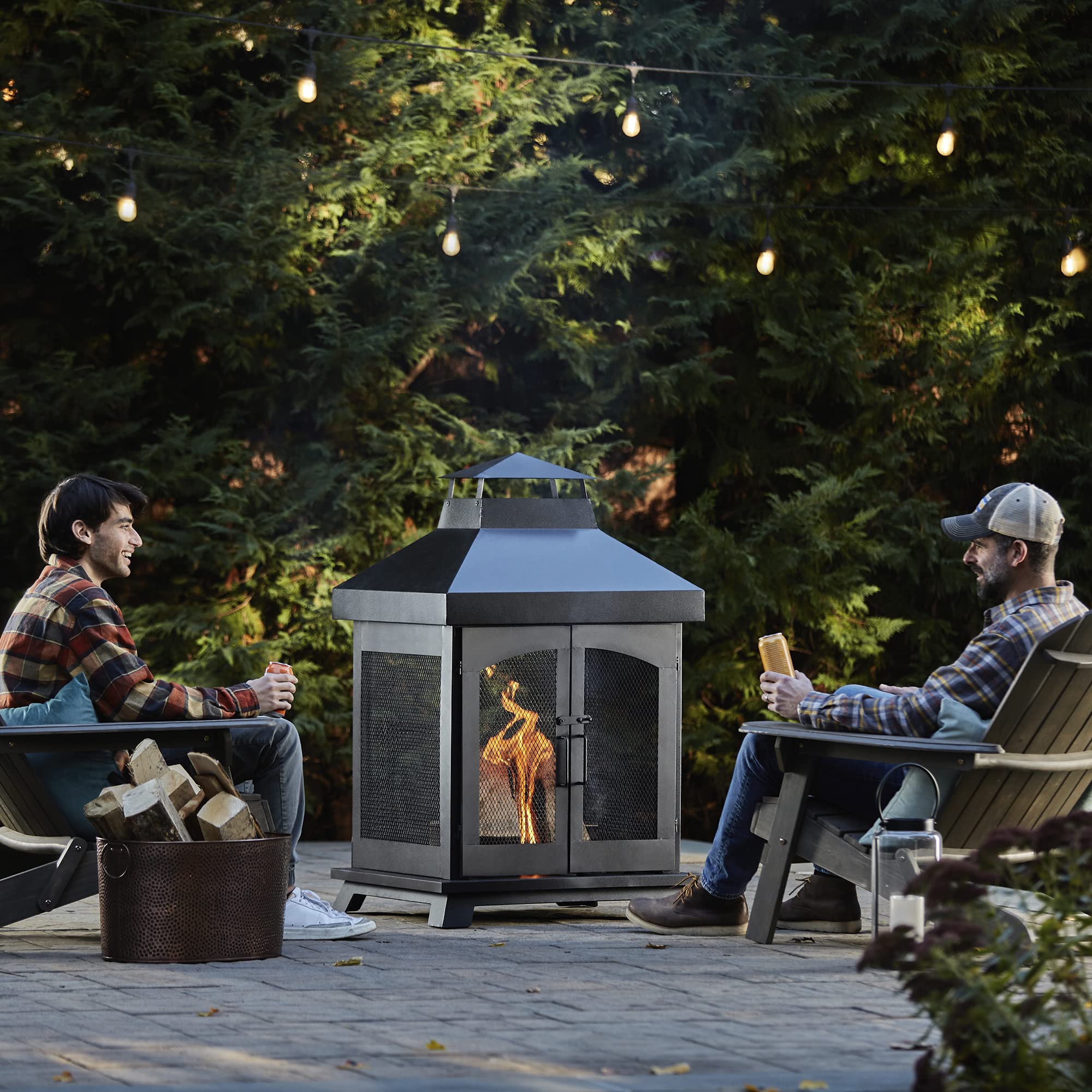 Wood Burning Outdoor Fireplace