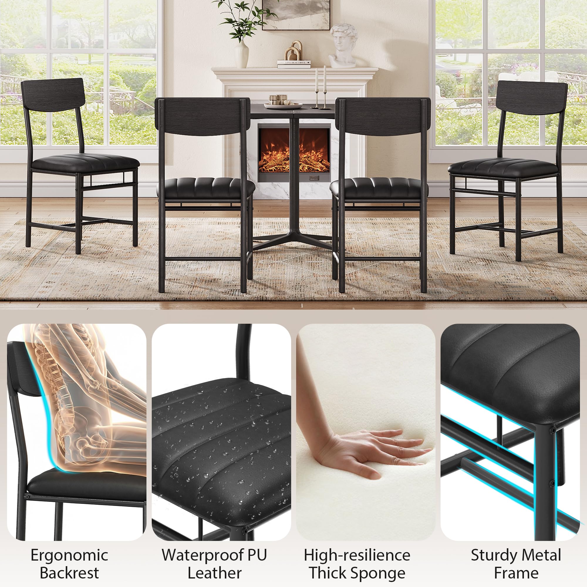 Upholstered Dining Chairs Set of 6