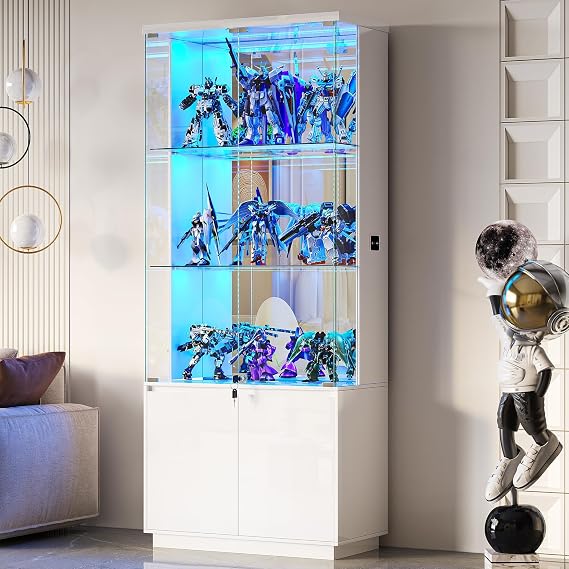 Black LED Glass Display Cabinet