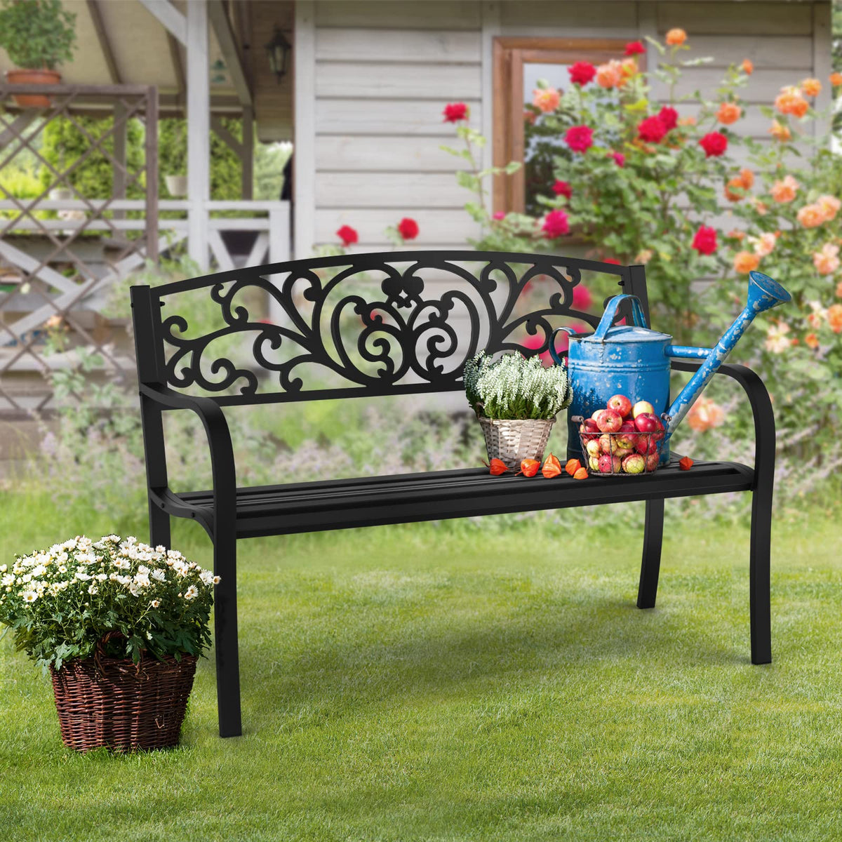 Steel Outdoor Garden Bench