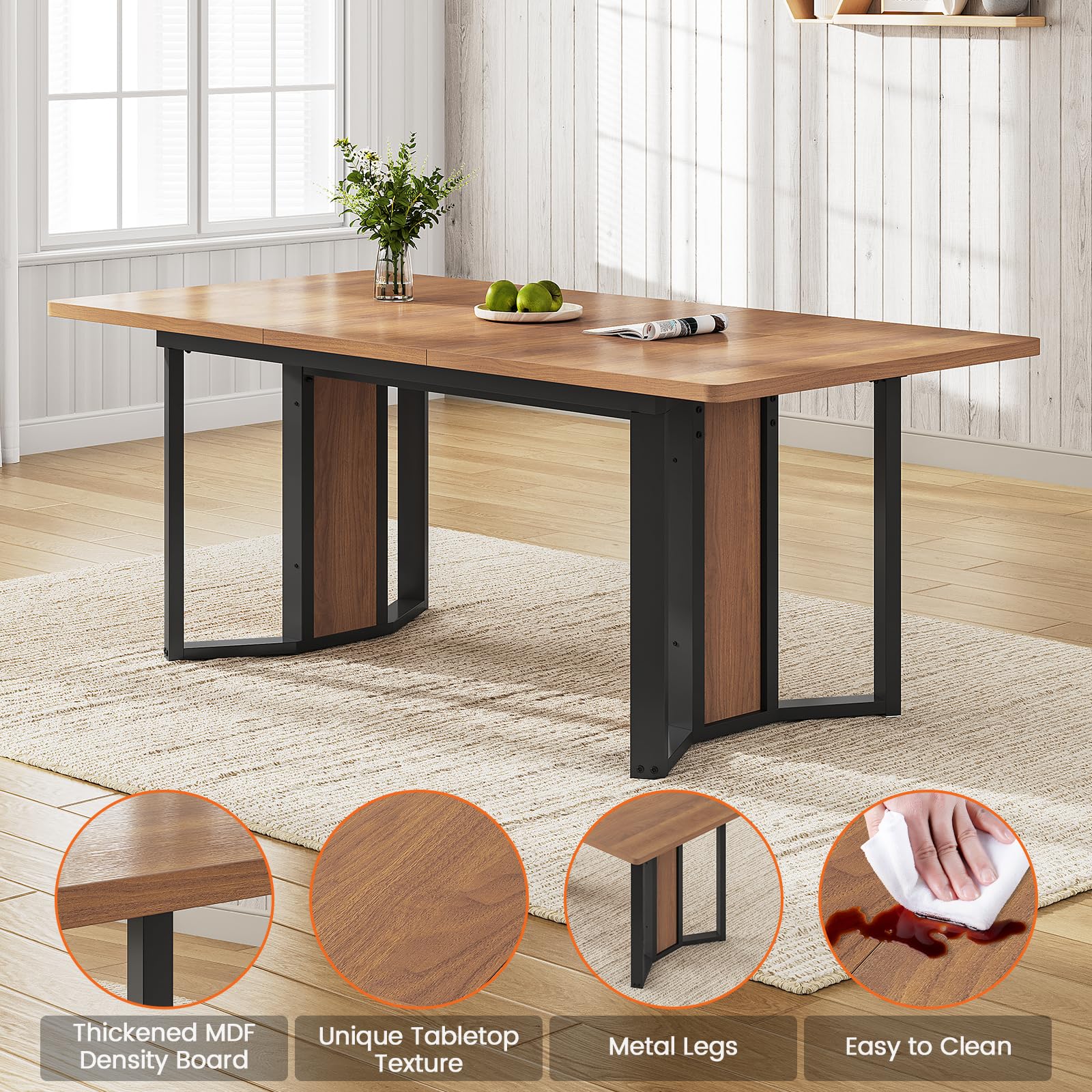 Extendable Dining Table Set for 4-6