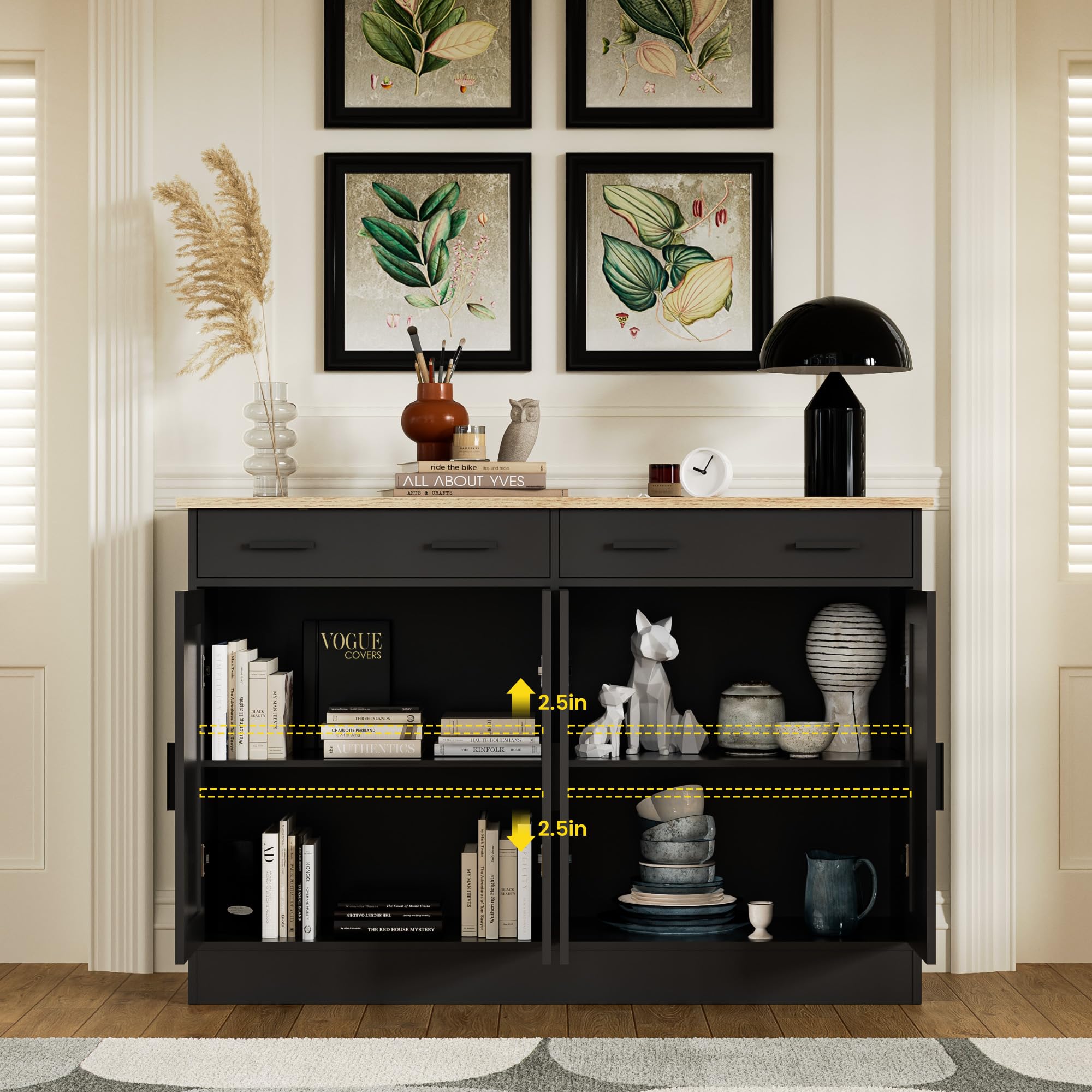 53" Buffet Cabinet with Storage