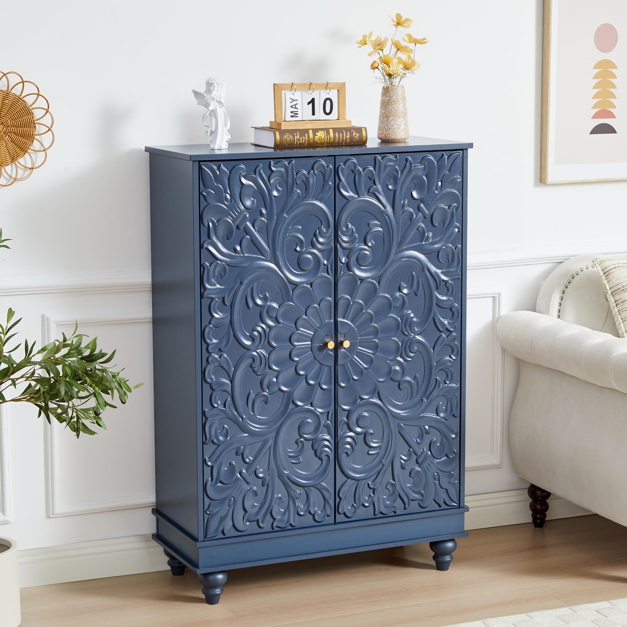 Vintage Sideboard Buffet Cabinet with Adjustable Shelves