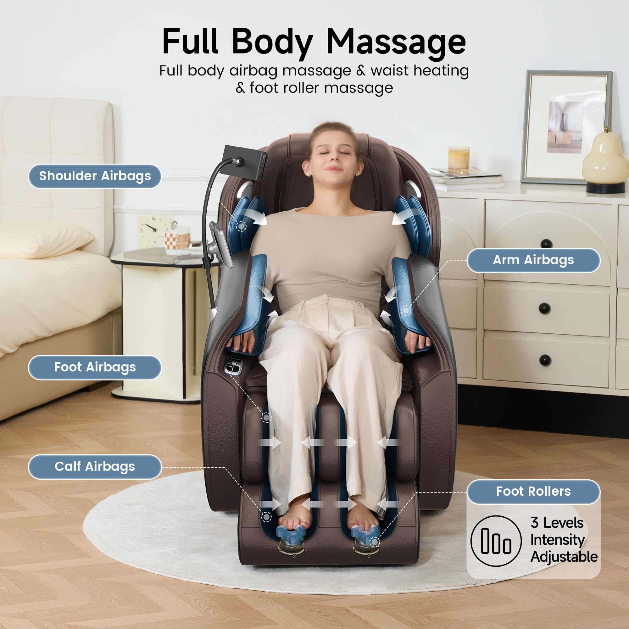 Full Body Massage Chair with 3D SL-Track & Zero Gravity