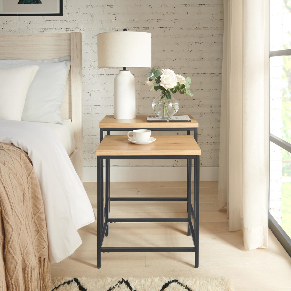 Oak Nesting Side Tables
