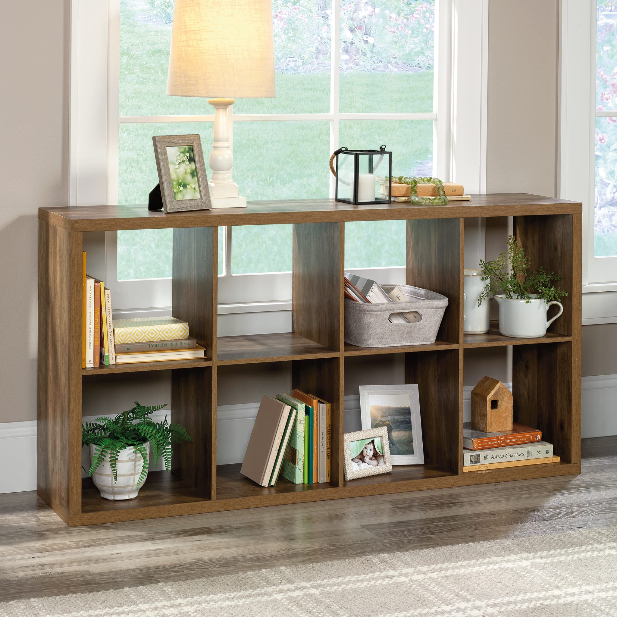 Sauder Miscellaneous Storage 8-Cube Organizer Storage Bookcase/Pantry cabinets, Rural Pine Finish