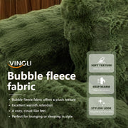 VINGLI Boneless Chaise Lounge Chair Indoor, 55.5" Deep Seat Sleeper Sofa Bed Upholstered Bubble Fleece Fabric Couches for Living Room, Bedroom, Play Room, No Assembly Required