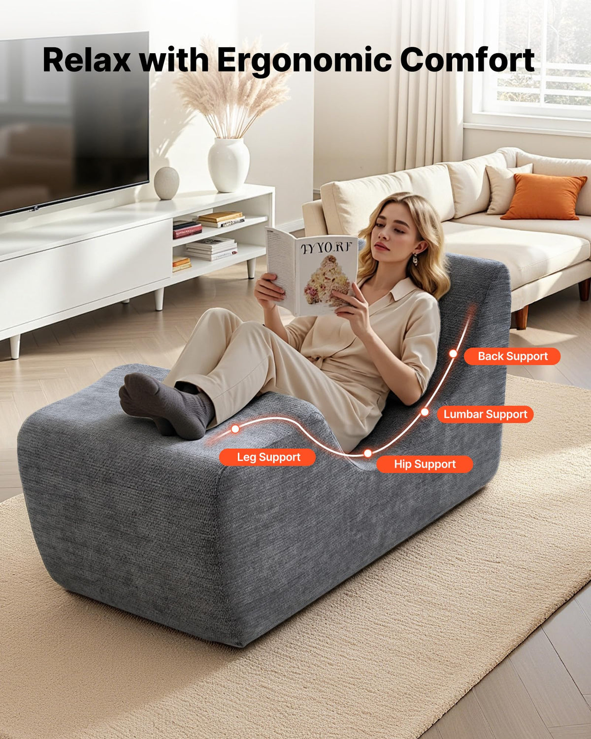 Ergonomic Yoga Chaise Lounge