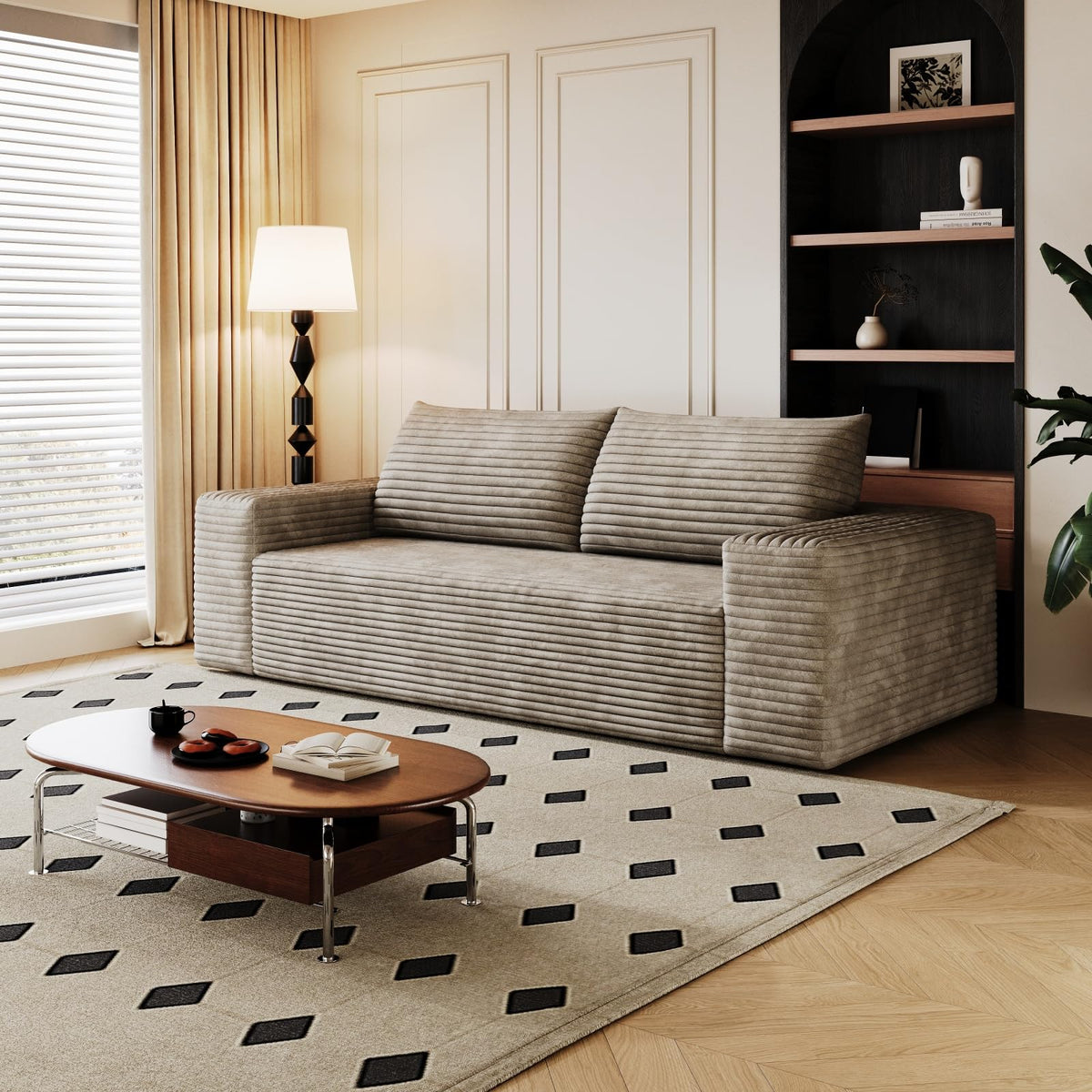 Corduroy Deep Seat Loveseat