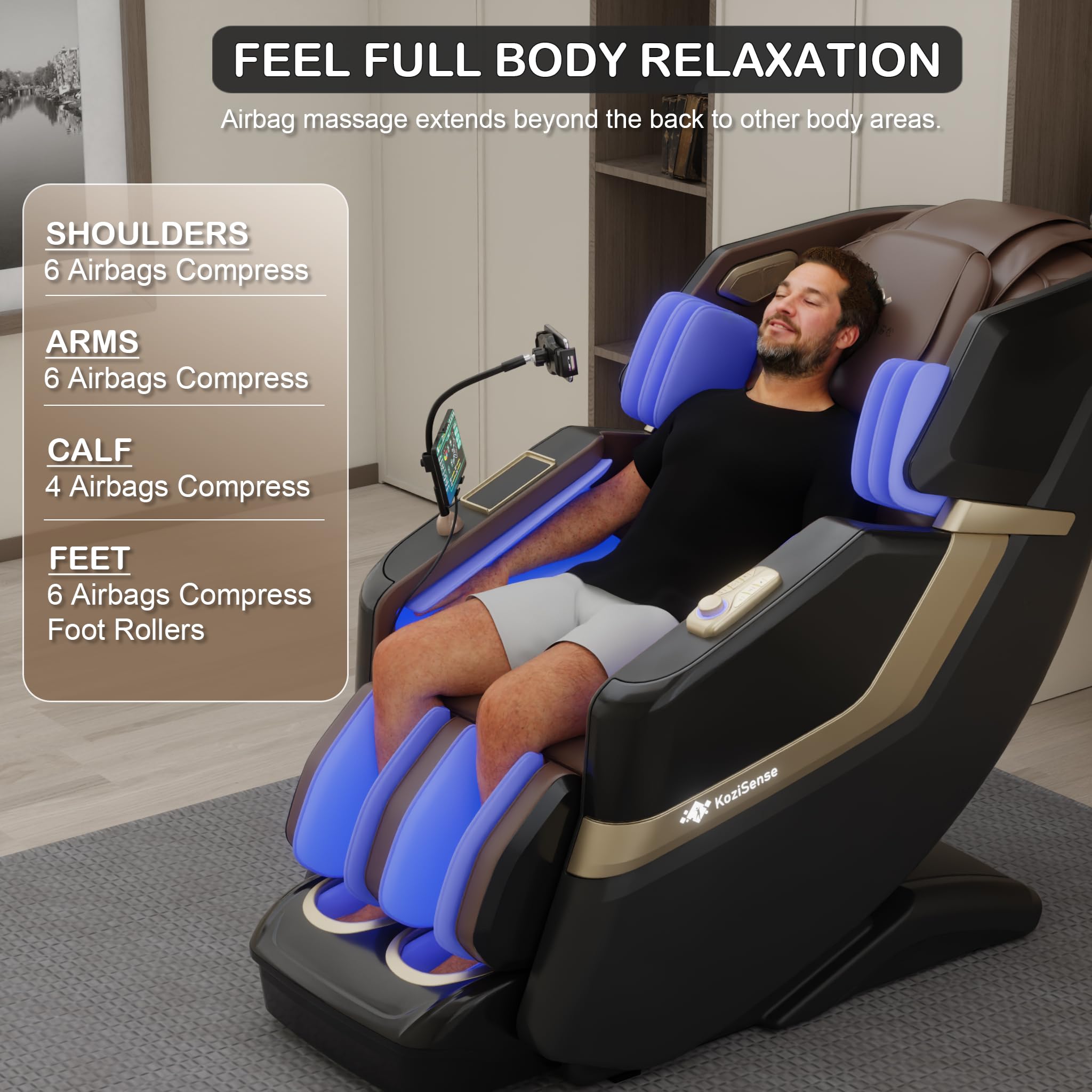 Full Body Zero Gravity SL Track Massage Chair with Jade Stone Heat