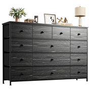 13-Drawer Dresser TV Stand with Wood Top