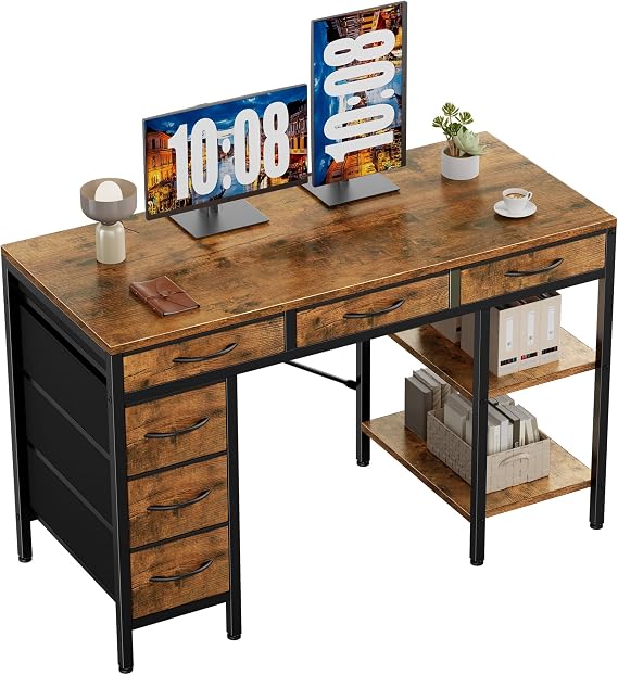 Computer Desk with 6 Drawers