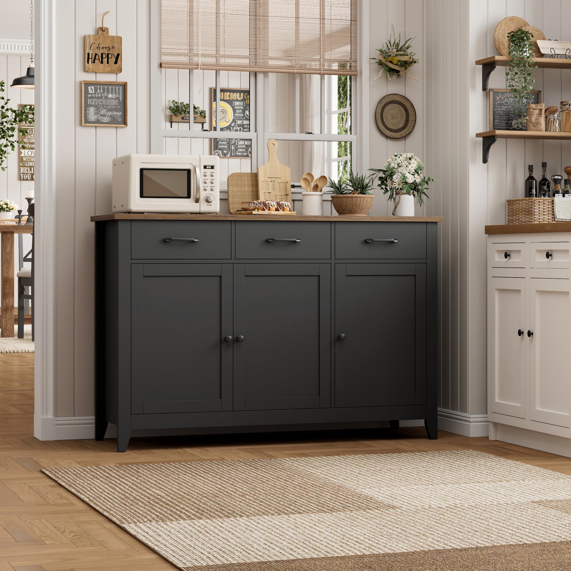 47" Buffet Cabinet with Storage & Drawers