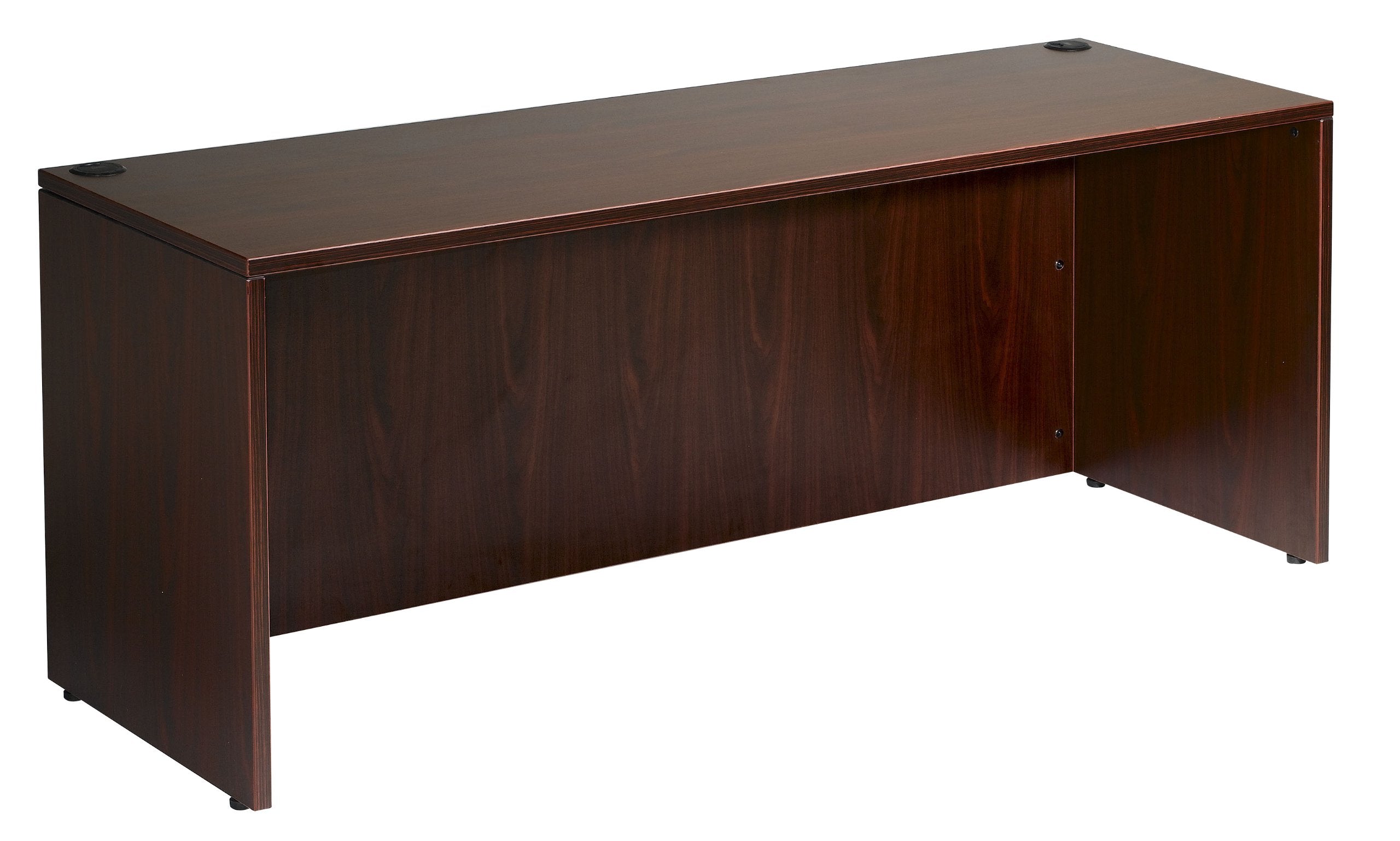 71" Executive U-Shape Desk with Pedestal & Hutch – Mahogany