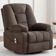 Power Swivel Rocker Recliner with Massage & Heat