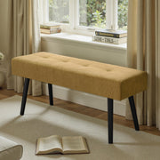 Comfy to go Entryway Bench - Bench for Bedroom, Modern Ottoman End of Bed, Corduroy Padded Benches for Living Room, Foyer, Mudroom, Hallway - 39" L x 14" W x 17" H