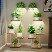 5-Tier Plant Stands with Grow Lights, Set of 2