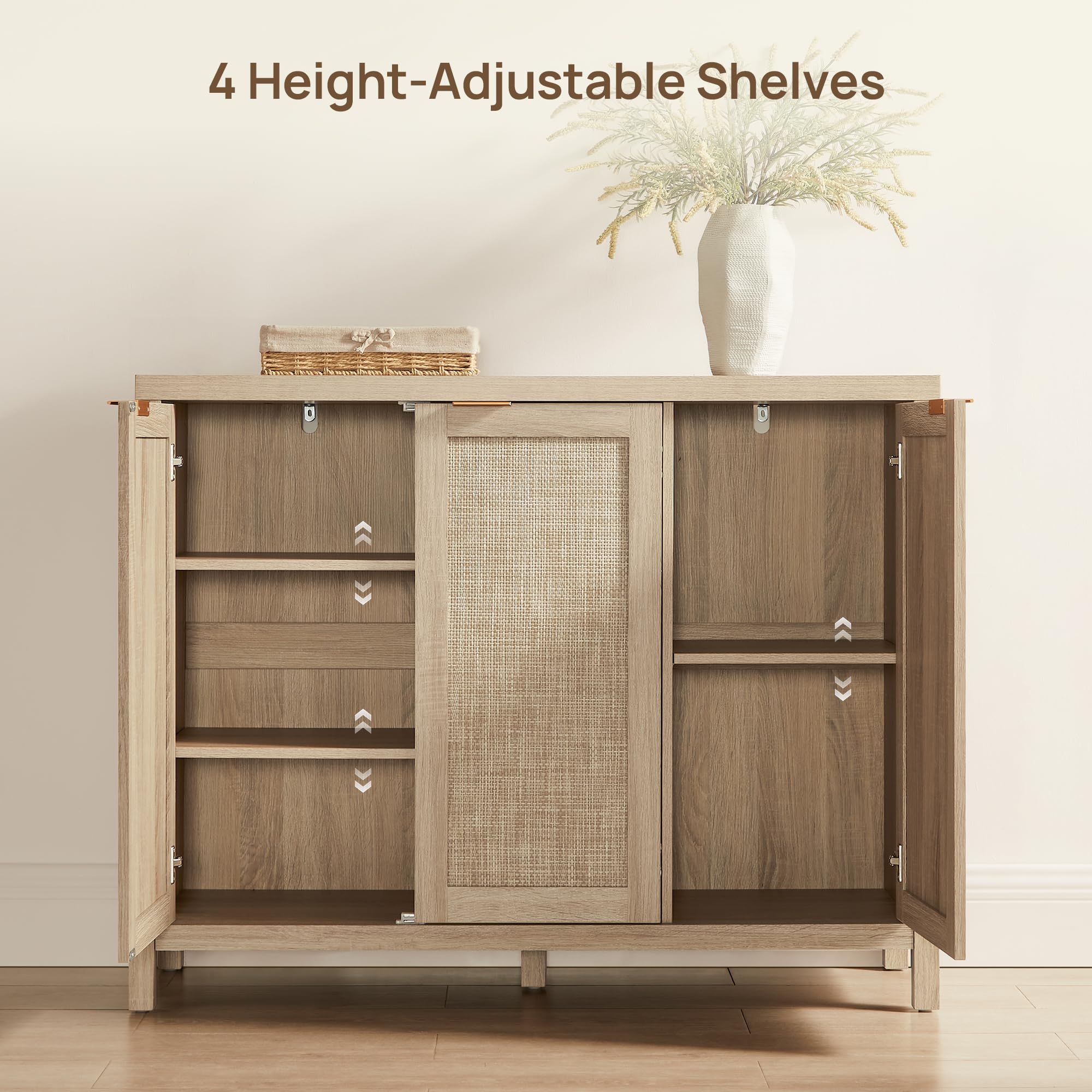 Rattan Buffet Cabinet with Storage