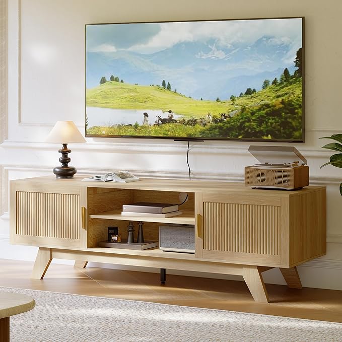 Mid-Century Modern TV Stand 59.5" for 65" TVs