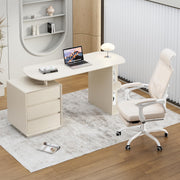 Home Office Desk & Chair Set with Drawers, Shelves & Ergonomic Mesh Chair