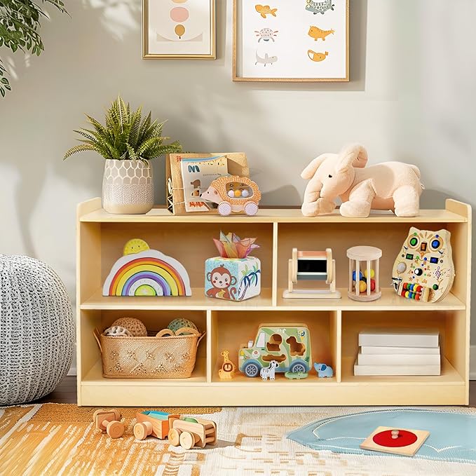 Kids Montessori Bookshelf & Toy Storage Organizer