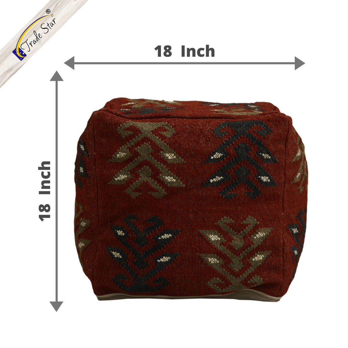 Handwoven Kilim Pouf Cover