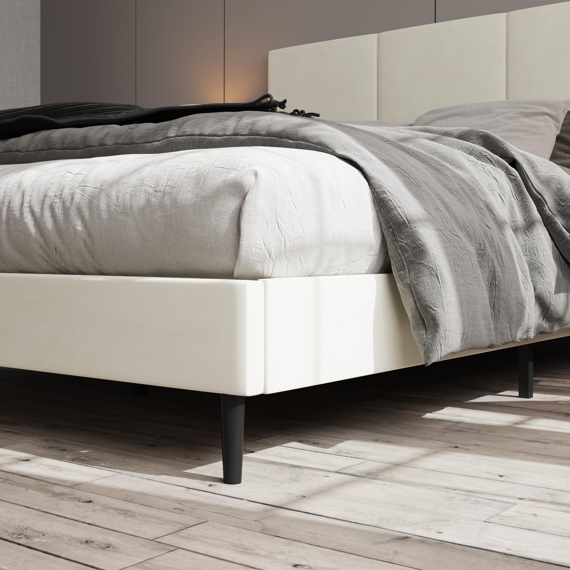 Queen Upholstered Bed Frame with Headboard