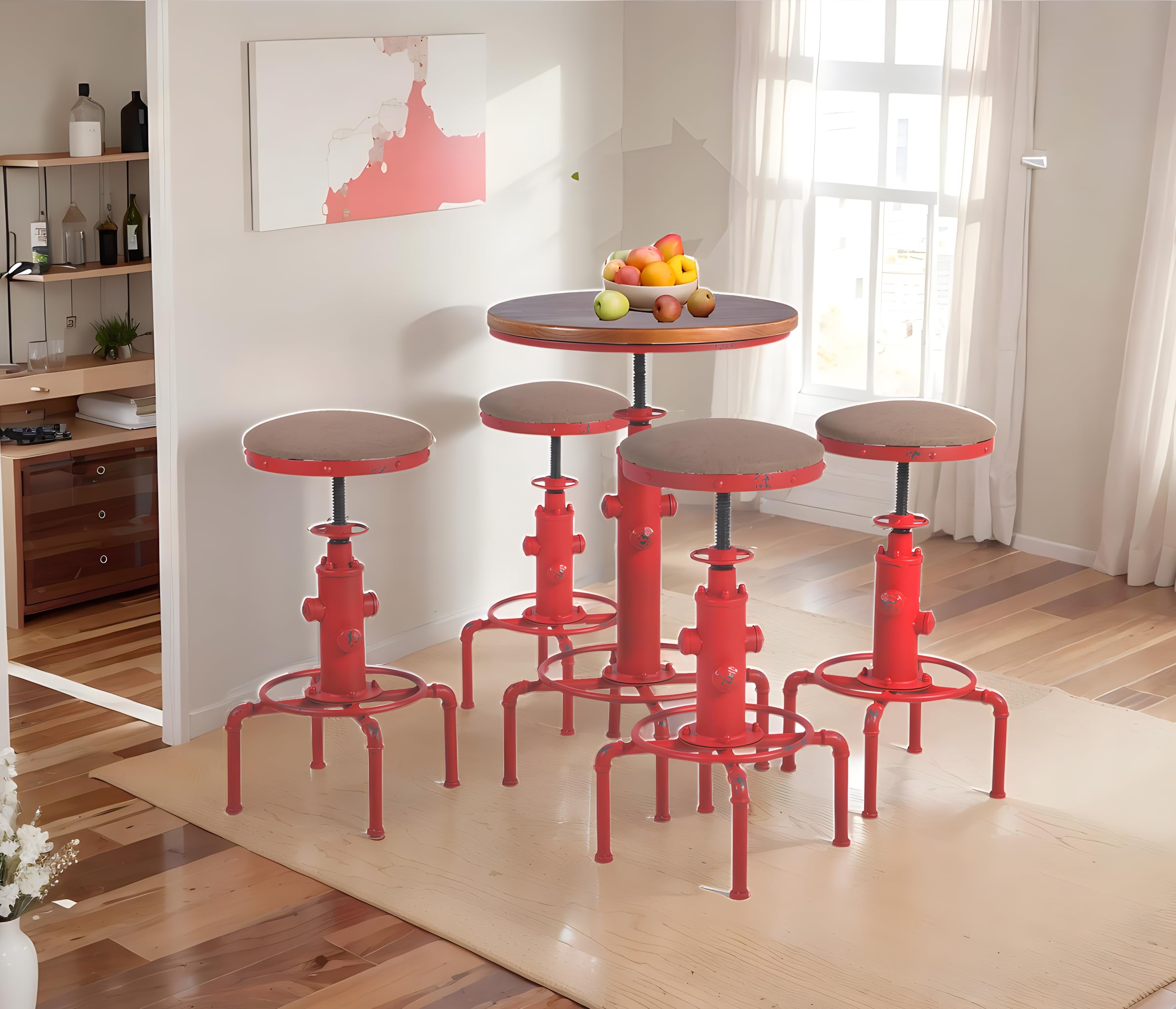 Adjustable Industrial Bar Table