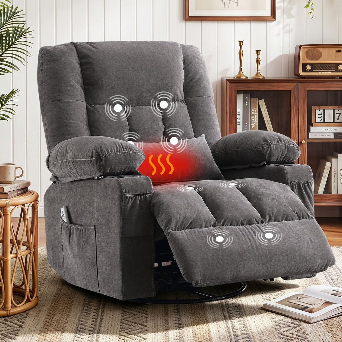 Heated Massage Rocker Recliner