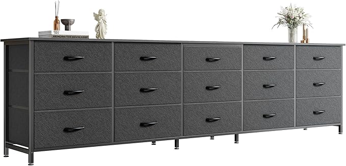 78.7" Wide 15-Drawer Dresser & TV Stand
