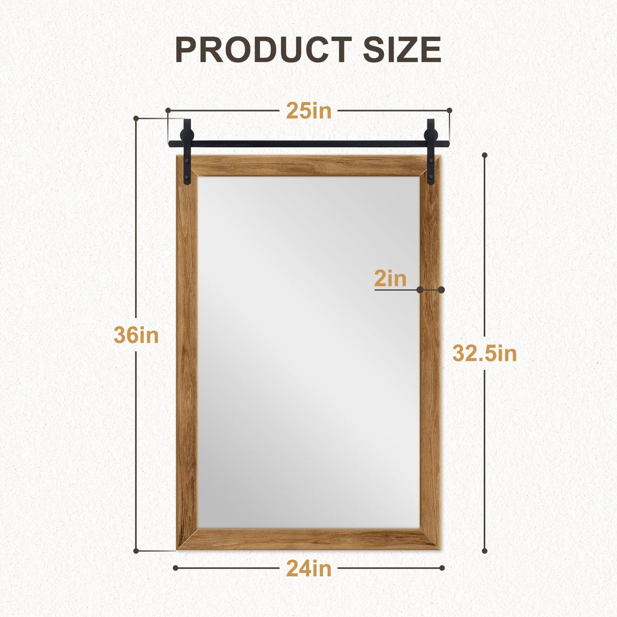 Rustic Barn Door Wall Mirror
