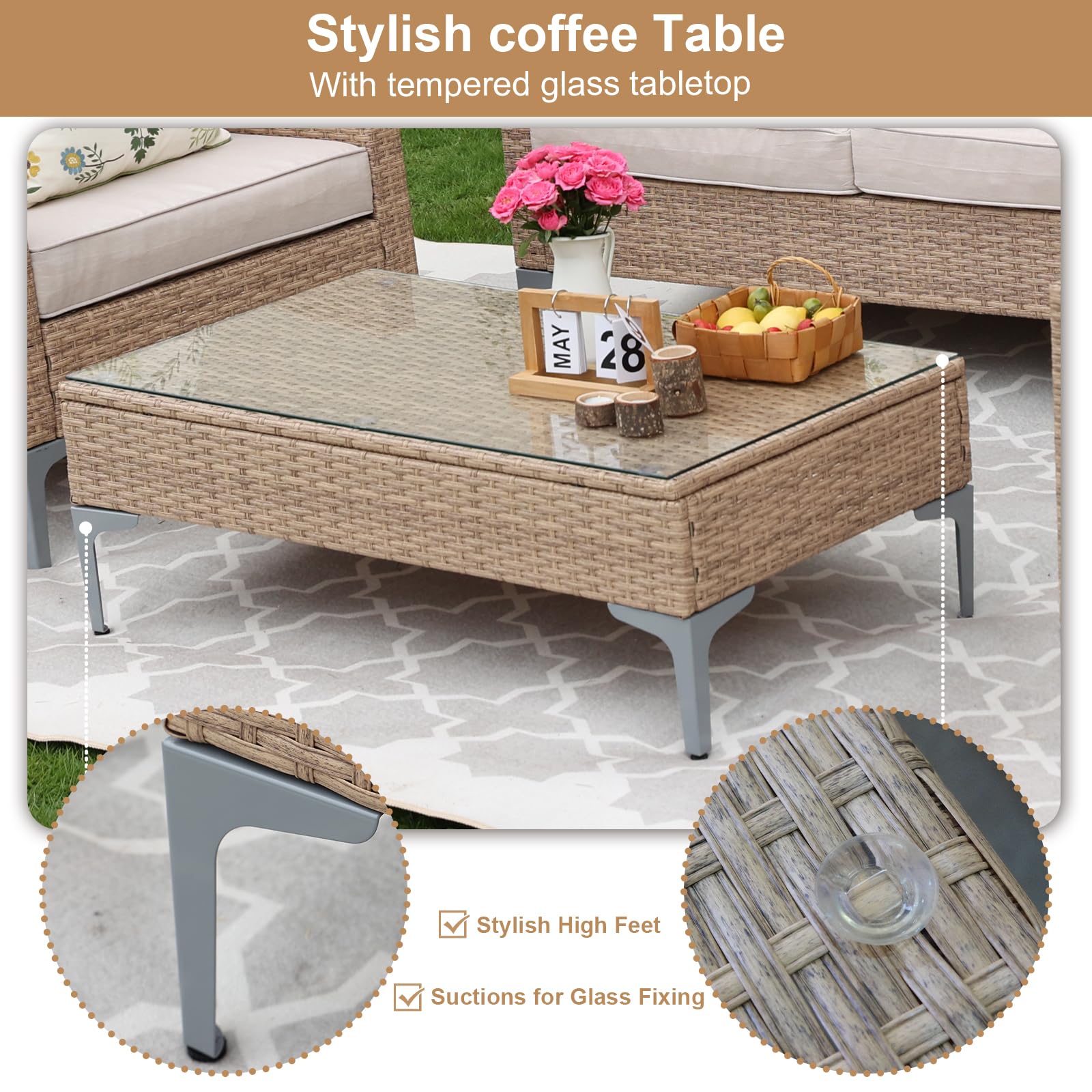 4-Piece Outdoor Patio Conversation Set